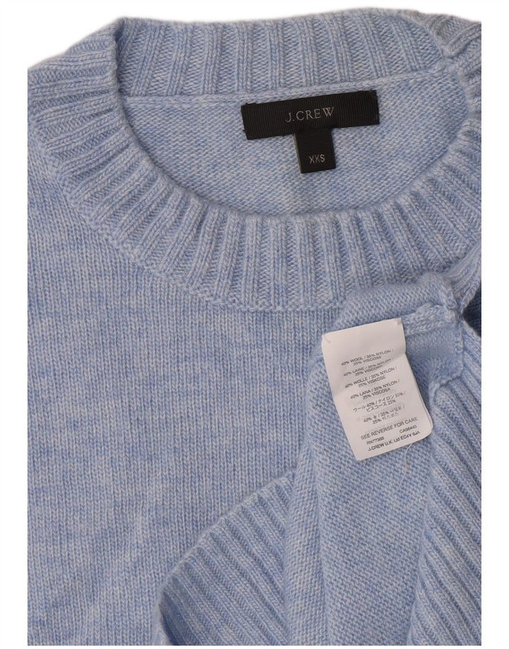 J. Crew Maglione maglione girocollo da donna UK 2 2XS Lana blu