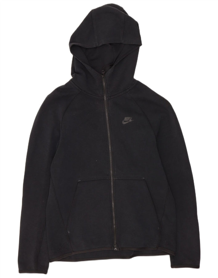 Maglione con cappuccio e zip oversize da donna Nike UK 10 piccolo cotone nero