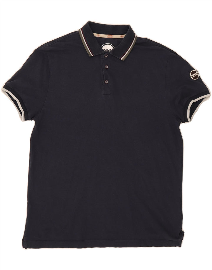 COLMAR Mens Polo Shirt Large Navy Blue Cotton Vintage Colmar and Second-Hand Colmar from Messina Hembry 