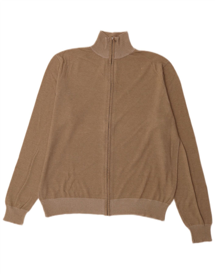 Calvin Klein Jeans Uomo Cardigan Maglione Grande Cotone Beige