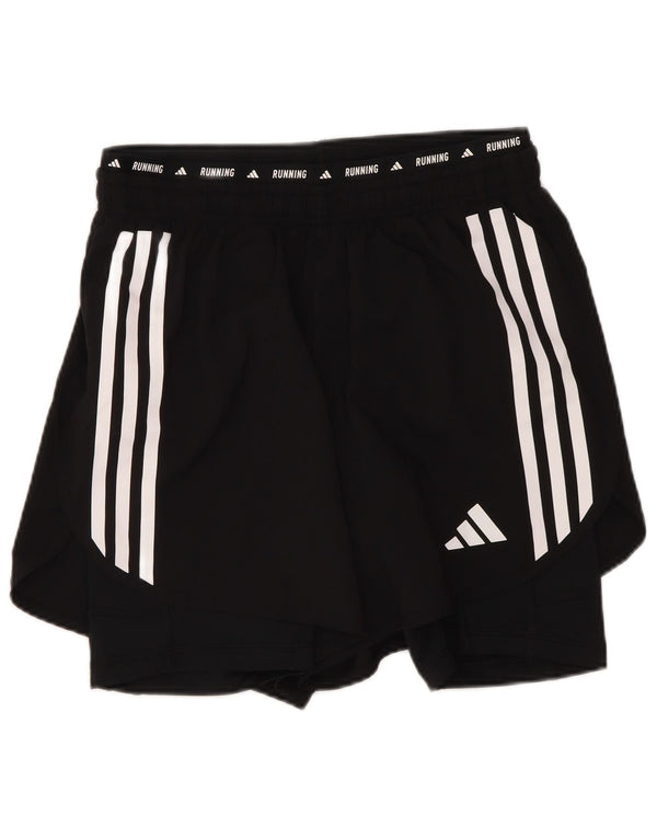 Pantaloncini sportivi Adidas da corsa da donna con vestibilità regolare UK 10 Small Black Sports
