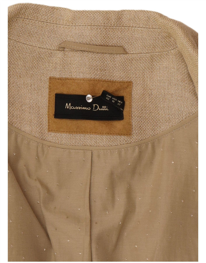 Giacca blazer a 2 bottoni da donna Massimo Dutti EU 42 Large Beige