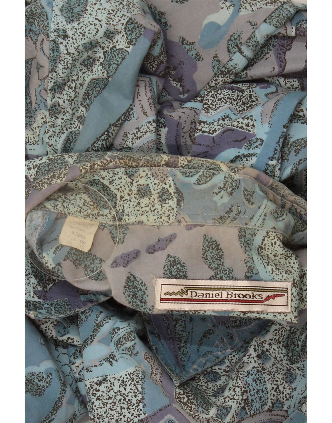 Camicia da uomo Daniel Brooks in cotone Paisley blu medio