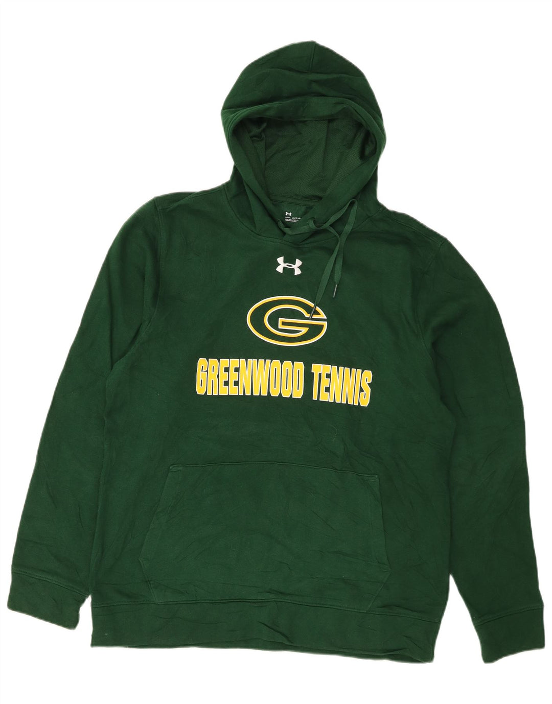 Felpa con cappuccio grafica da uomo Under Armour verde medio