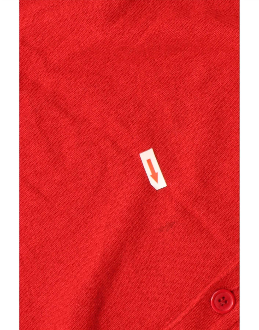 Maglione Cardigan Senza Maniche Da Uomo Benetton Grande In Lana Rossa