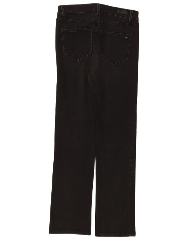 Jeans dritti slim da donna Tommy Hilfiger Lisbona W29 L27 cotone nero