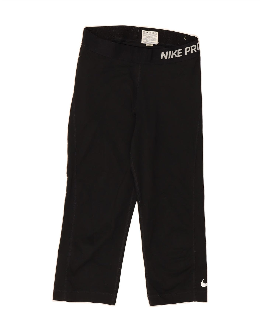 NIKE Womens Dri Fit Graphic Tracksuit Trousers UK 8 Small  Black Polyester Vintage Nike and Second-Hand Nike from Messina Hembry 