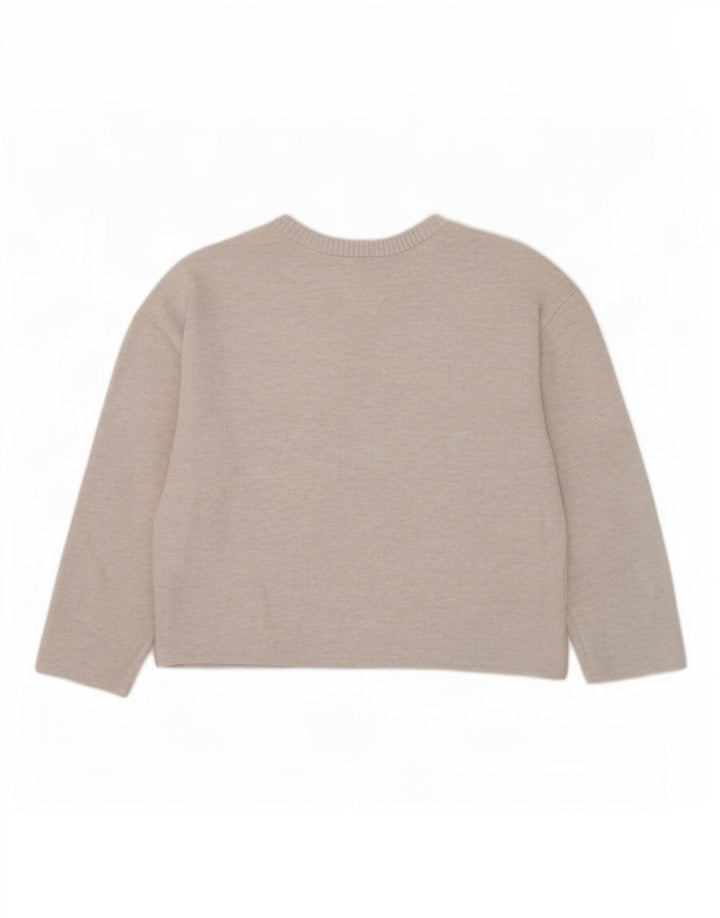 Top in camicetta ampia da donna Zara UK 14 Poliestere beige medio