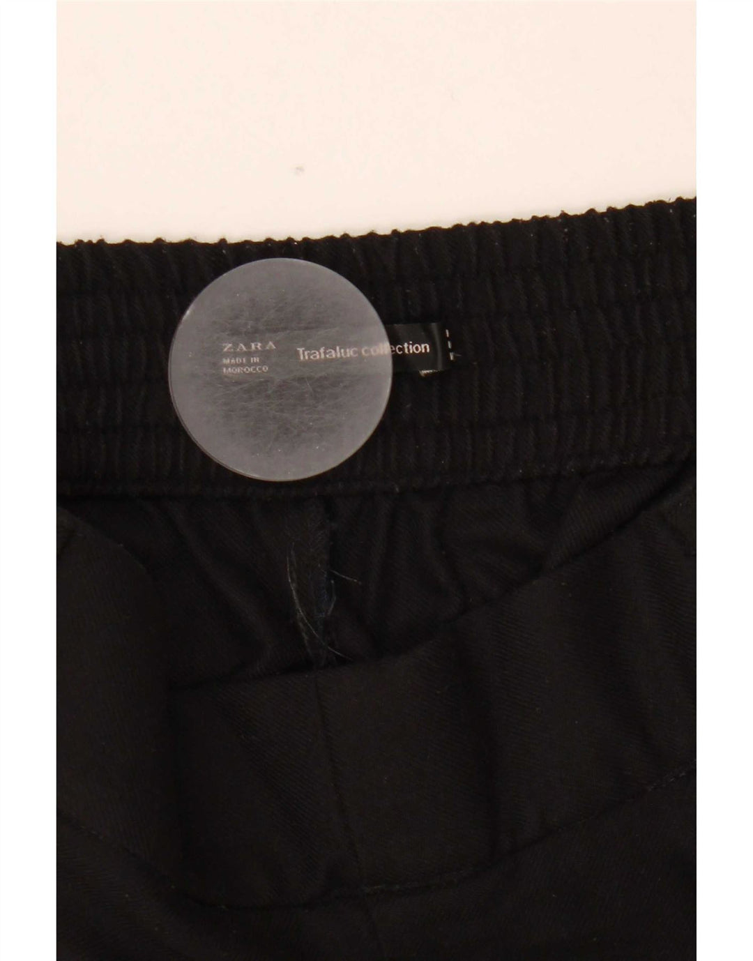 Pantaloni capri da donna Zara a gamba larga grandi W30 L20 neri