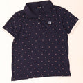 Polo da uomo Fila XL in cotone screziato blu navy