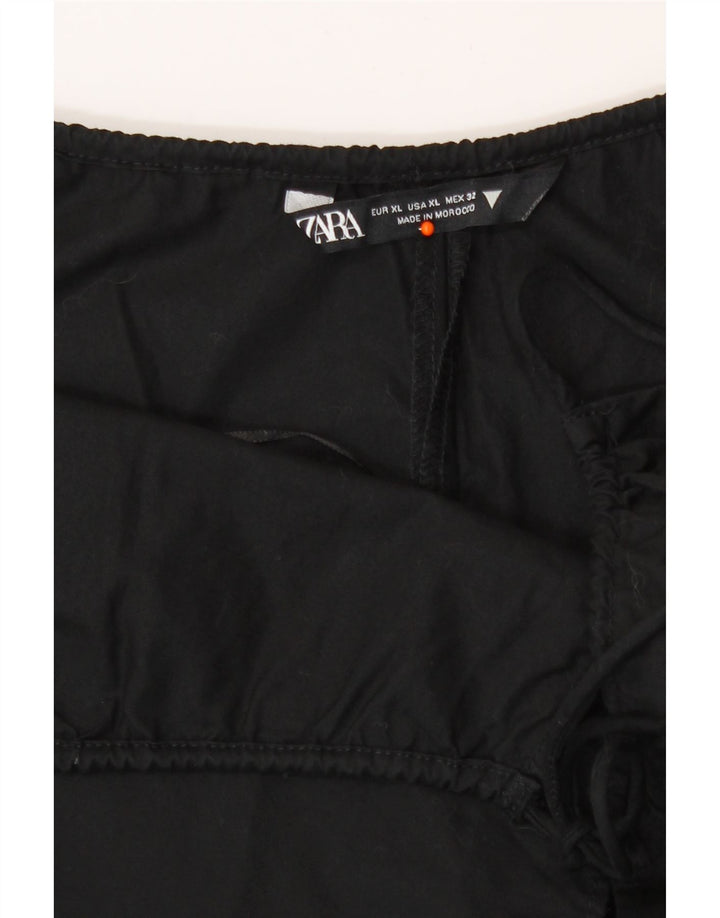 Tutina corta da donna Zara UK 18 XL Nera