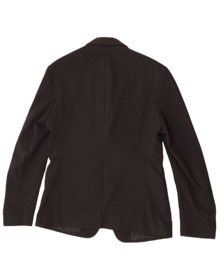 Giacca blazer da uomo a 2 bottoni Zara EU 48 poliestere nero medio