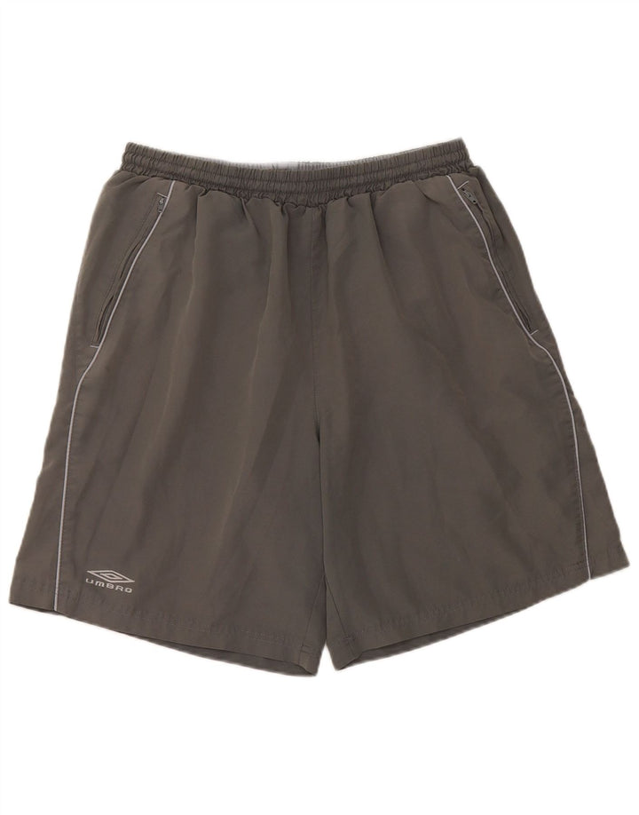 Pantaloncini sportivi da uomo Umbro grandi in poliestere grigio