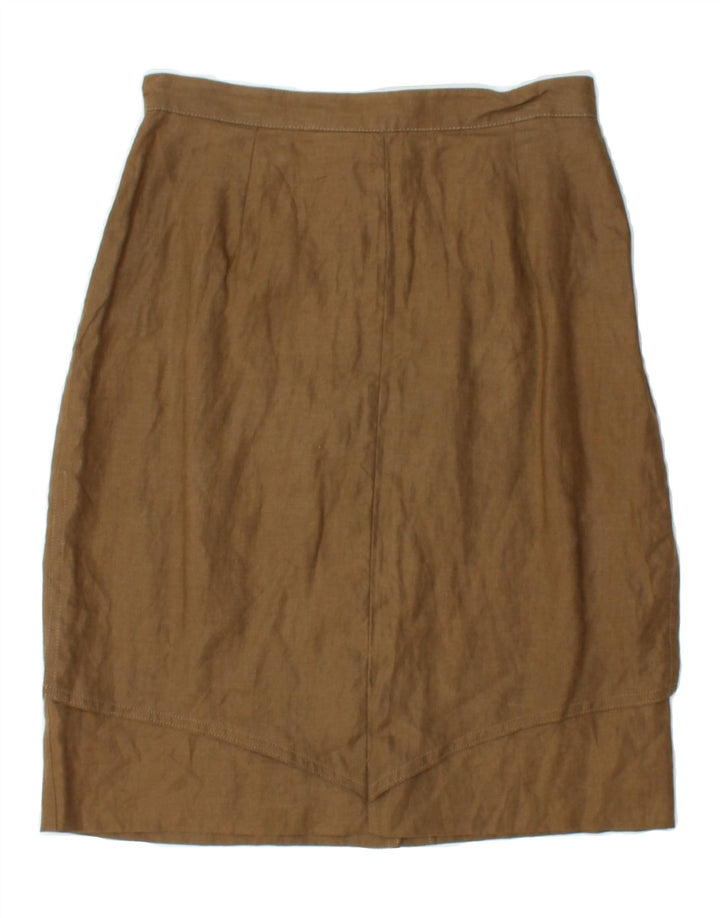 VINTAGE Womens Pencil Skirt W24 XS Khaki Vintage Vintage and Second-Hand Vintage from Messina Hembry 
