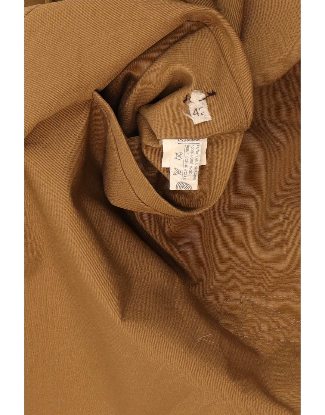Soprabito reversibile da donna vintage IT 42 in cotone beige medio