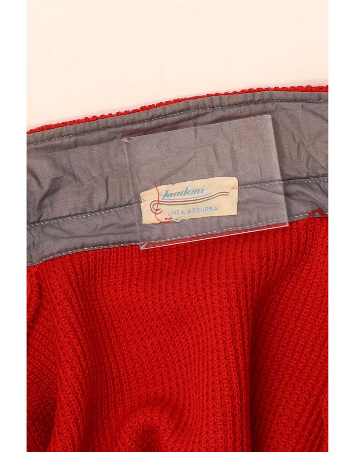 Maglione cardigan da uomo con vestibilità regolare Azzurra, grande, colore rosso