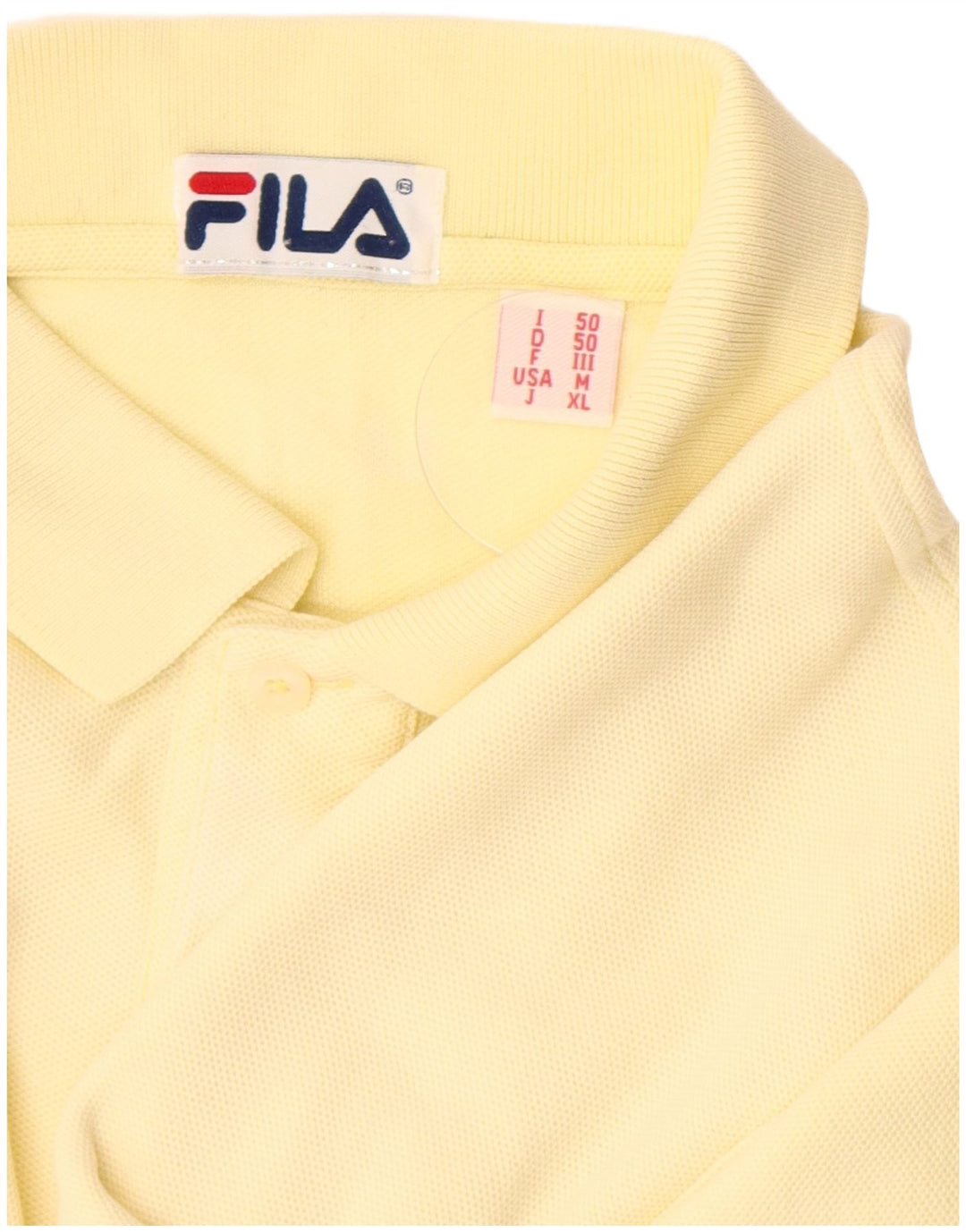 Polo Fila Uomo Manica Lunga IT 50 Cotone Giallo Medio