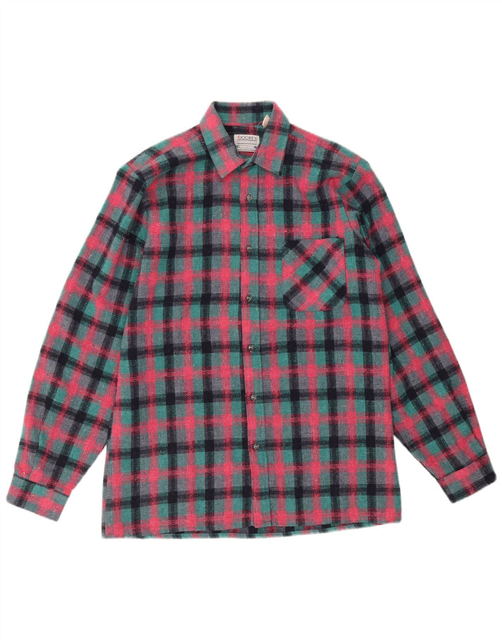 JOCKEY Camicia overshirt da uomo a quadri rosa medio