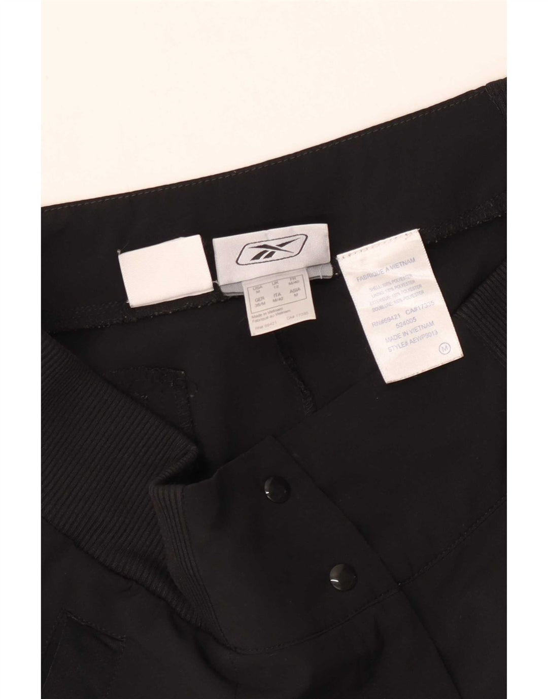 Pantaloncini Bermuda Reebok da donna UK 12 Medium W30 Poliestere nero