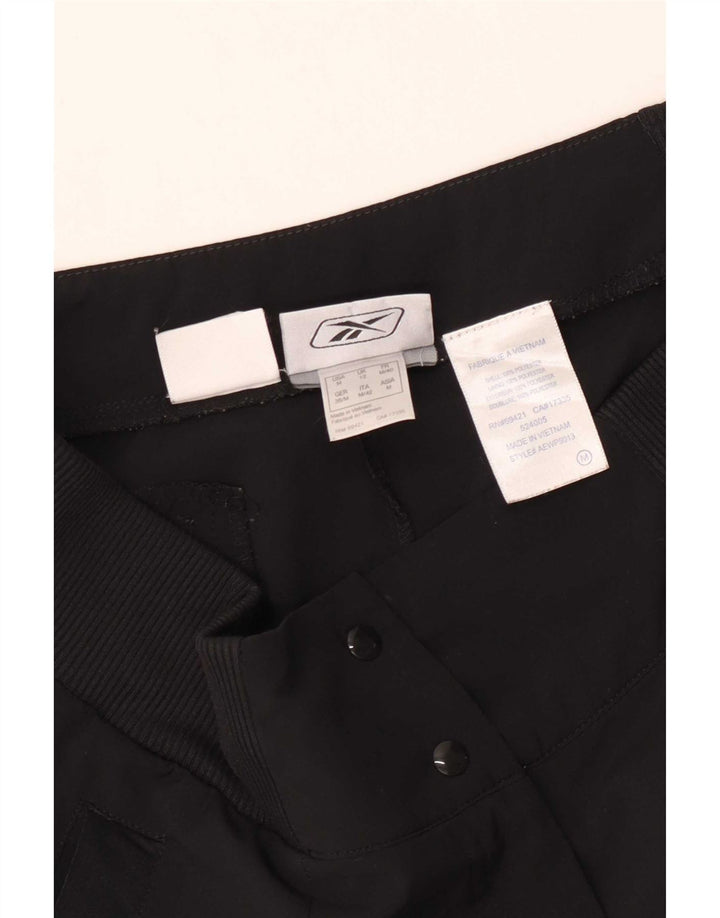 Pantaloncini Bermuda Reebok da donna UK 12 Medium W30 Poliestere nero