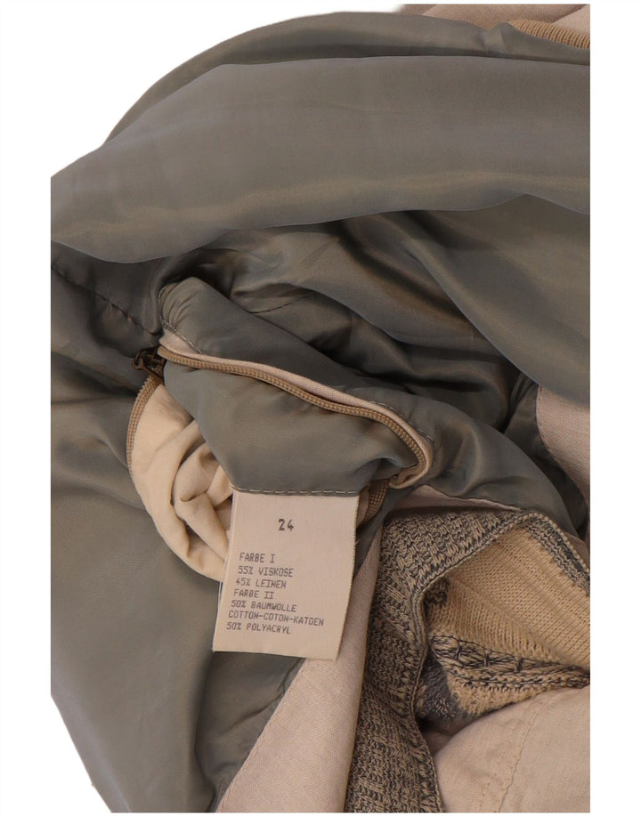 Giubbotto bomber vintage da uomo UK 38 Viscosa geometrica beige medio