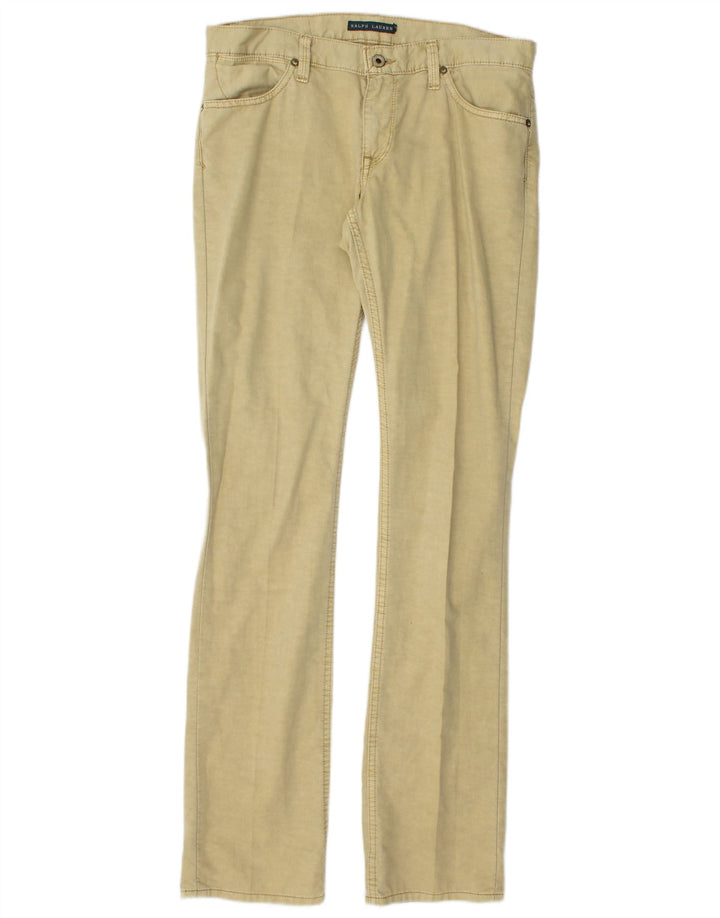 Pantaloni casual slim da donna RALPH LAUREN W29 L34 Cotone beige