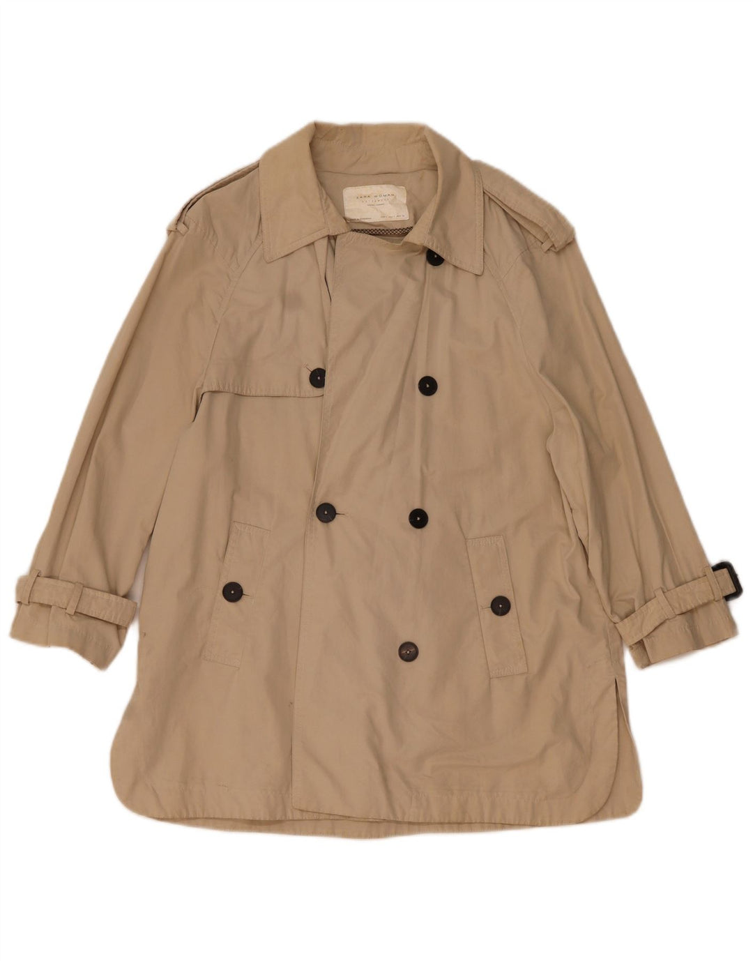Trench oversize da donna Zara UK 10 piccolo Beige