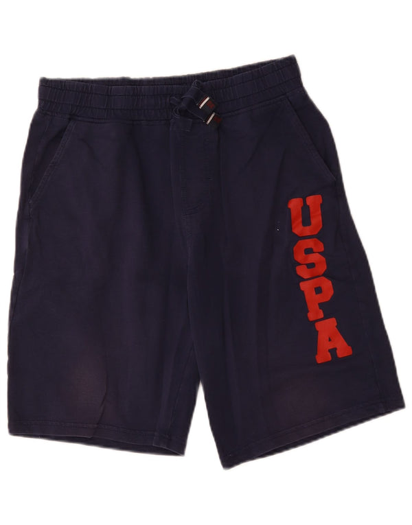 Polo Assn. Pantaloncini sportivi grafici da uomo piccoli in cotone blu navy