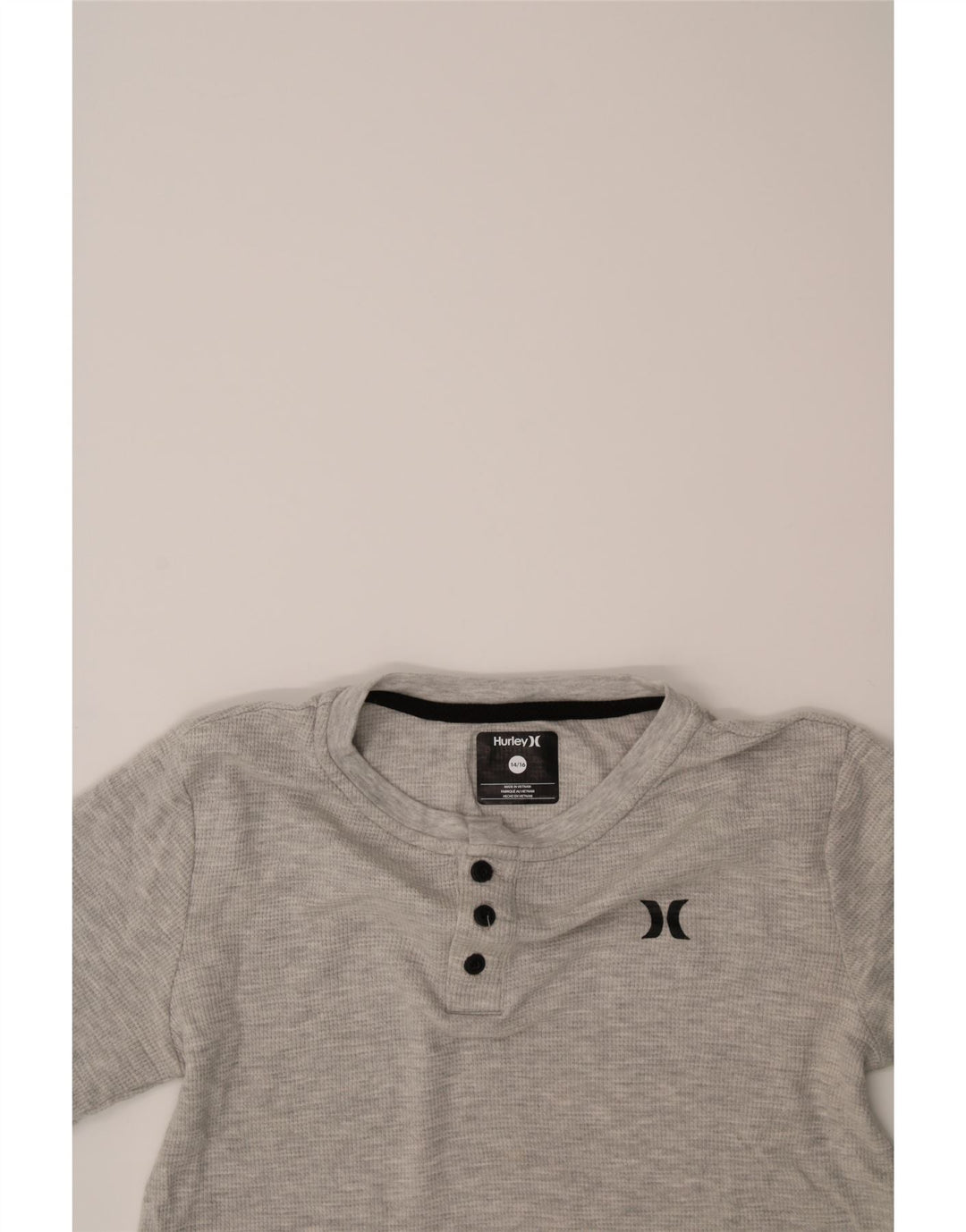HURLEY Boys T-Shirt Top 14-15 Years Grey Cotton Vintage Hurley and Second-Hand Hurley from Messina Hembry 