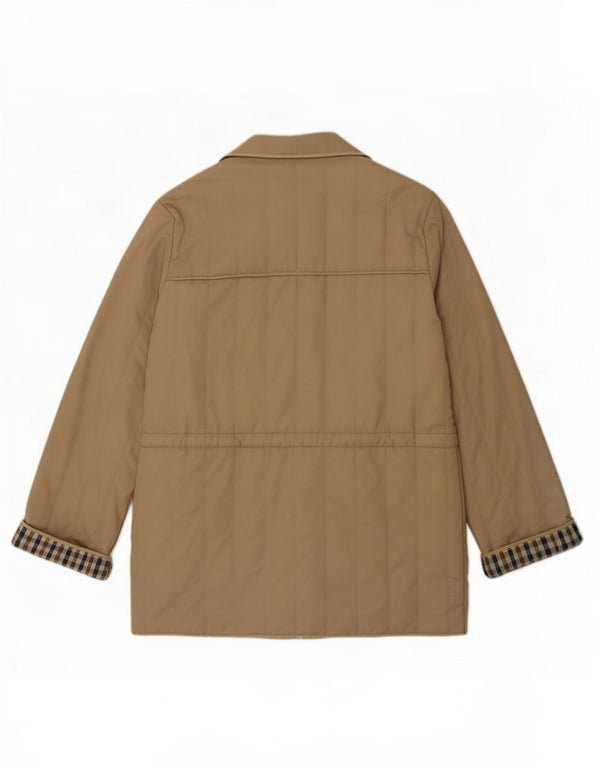 Cappotto imbottito oversize da donna Aquascutum UK 16 Large Beige Poliestere