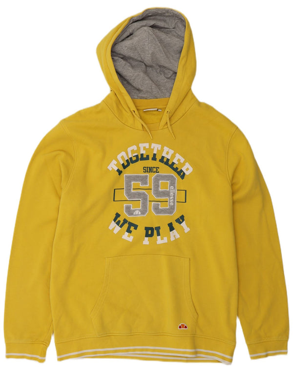 Felpa con cappuccio grafica da donna Ellesse UK 20 2XL Cotone giallo