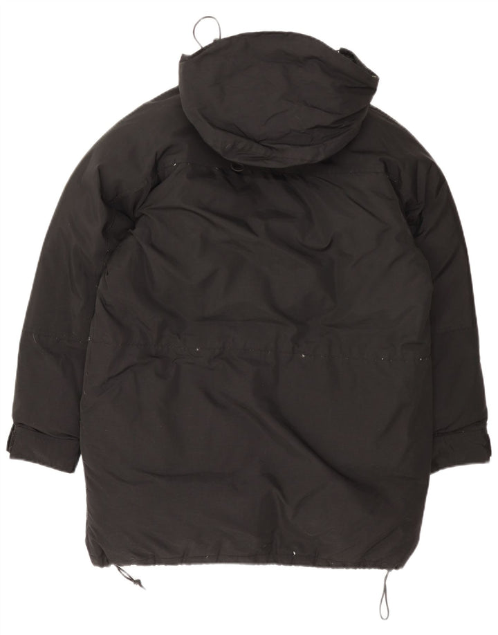 Cappotto imbottito oversize con cappuccio da donna Calvin Klein UK 10 piccolo in nylon nero