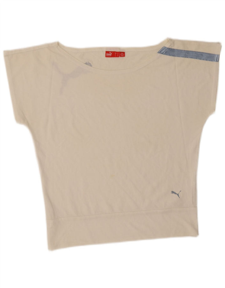 T-shirt grafica da donna Puma UK 12 Medium White Colourblock