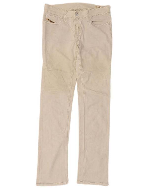 Diesel Womens Liv Slim Jeans W30 L34 White Cotton