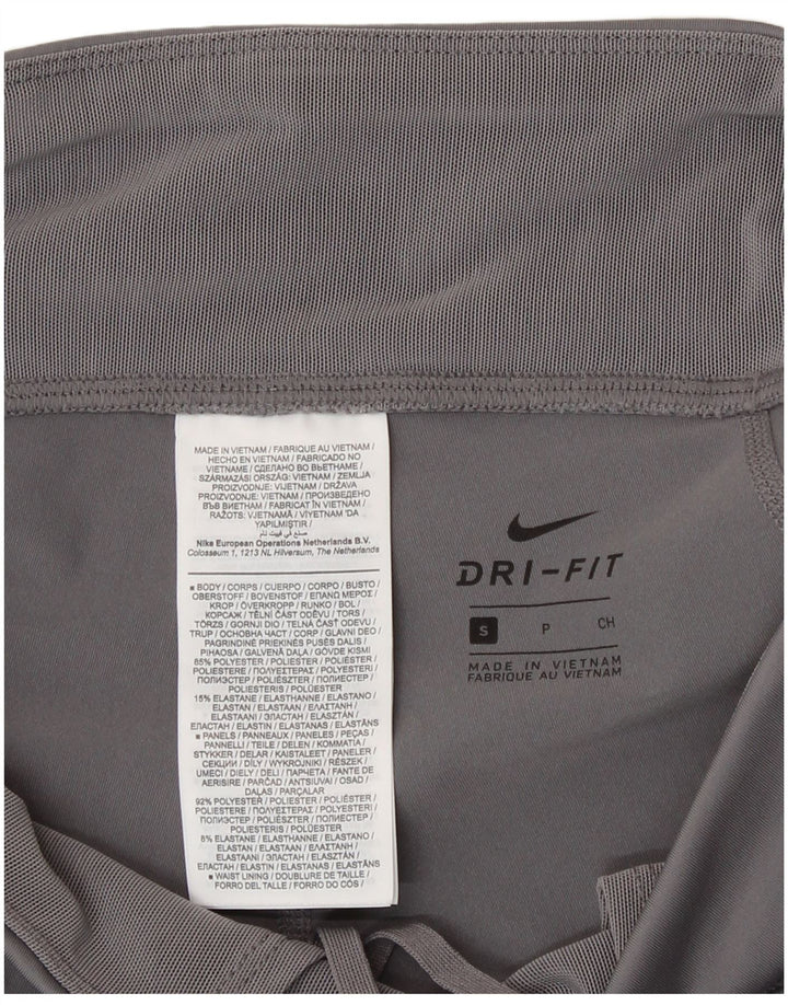 Leggings Nike Dri Fit Capri da donna UK 10 piccolo poliestere grigio