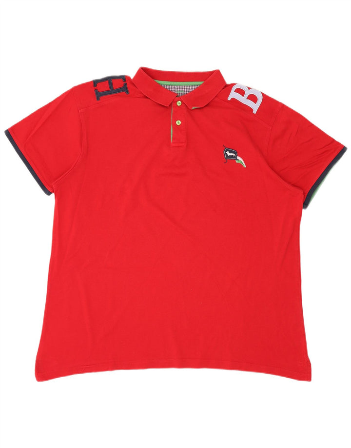 Polo da uomo con vestibilità regolare grafica HARMONT & BLAINE 3XL cotone rosso