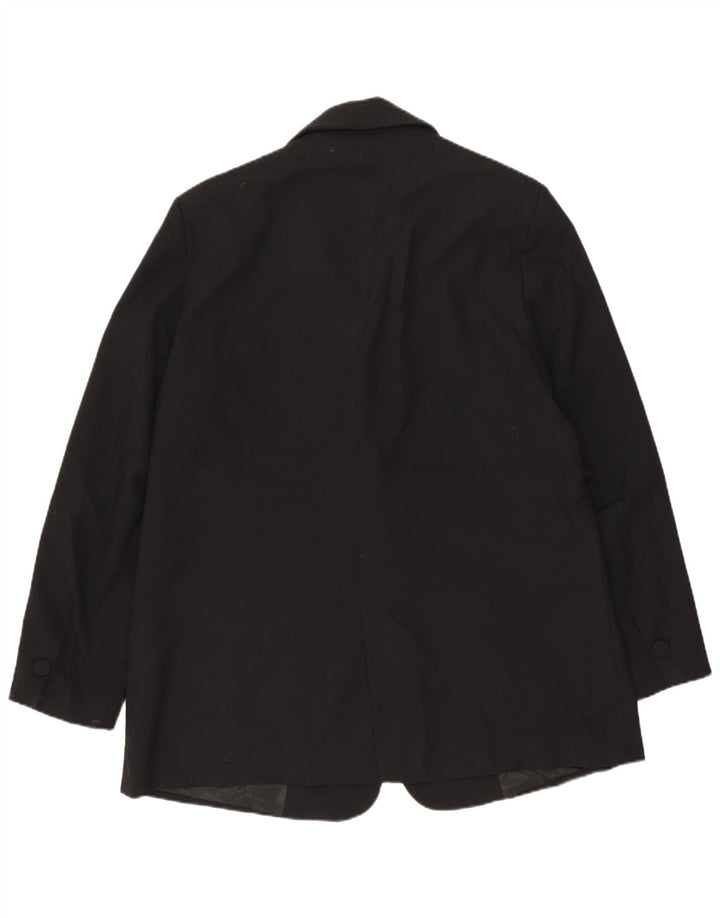 Giacca blazer a 1 bottone da donna Zara UK 14 poliestere nero medio