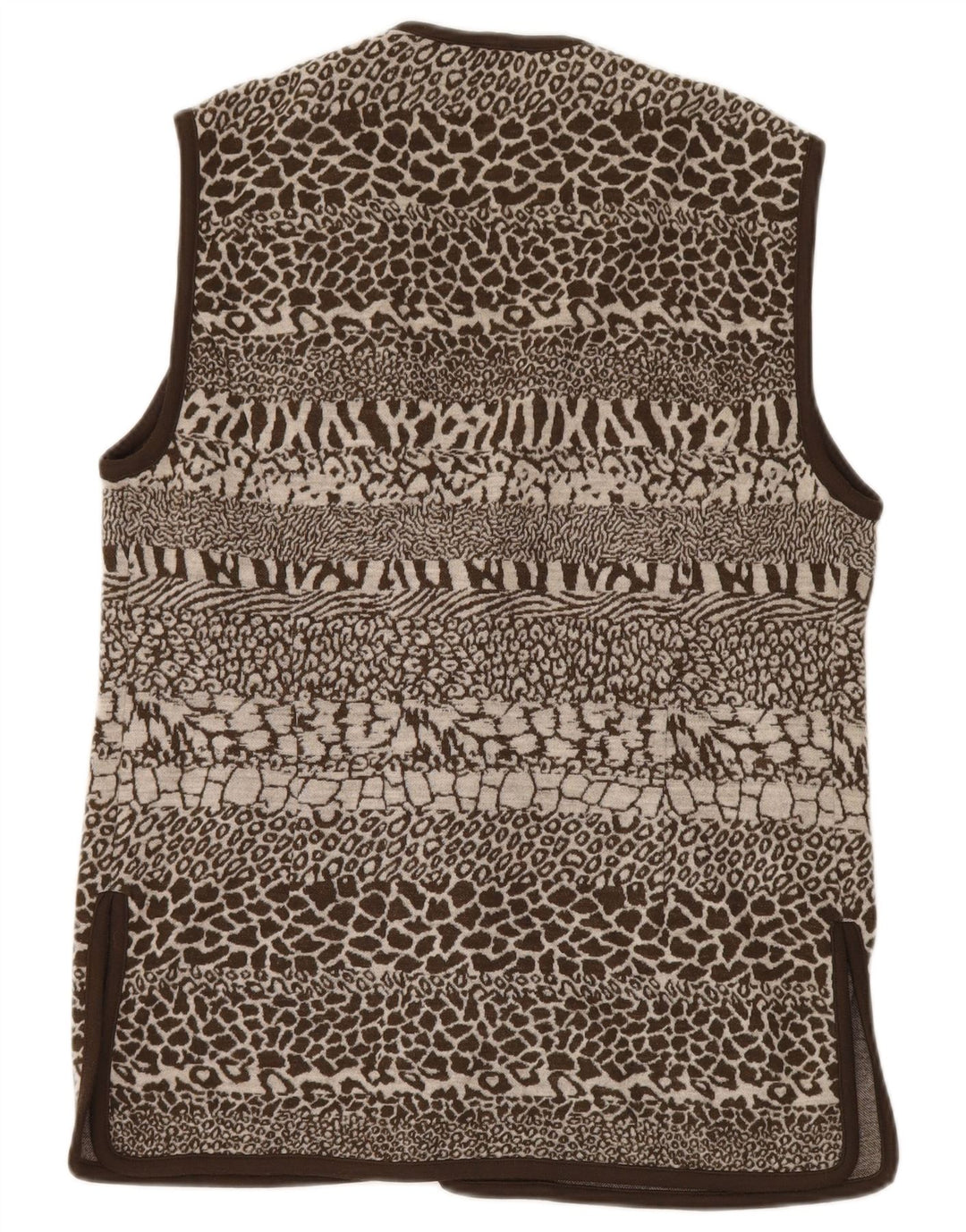 Gilet da donna Pierre Cardin IT 44 Lana con stampa animalier marrone medio