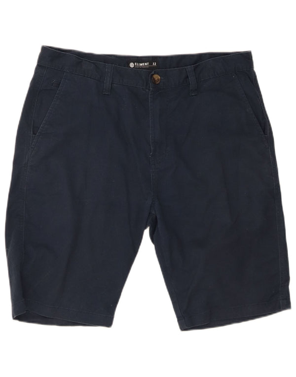 Element Mens Chino Shorts W32 Medium Navy Blue Cotton