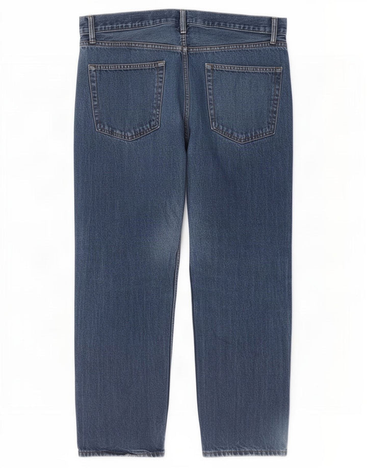 Jeans dritti da uomo Marks & Spencer W36 L29 cotone blu