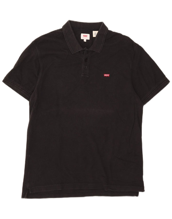 Polo Levi's da uomo grande in cotone nero