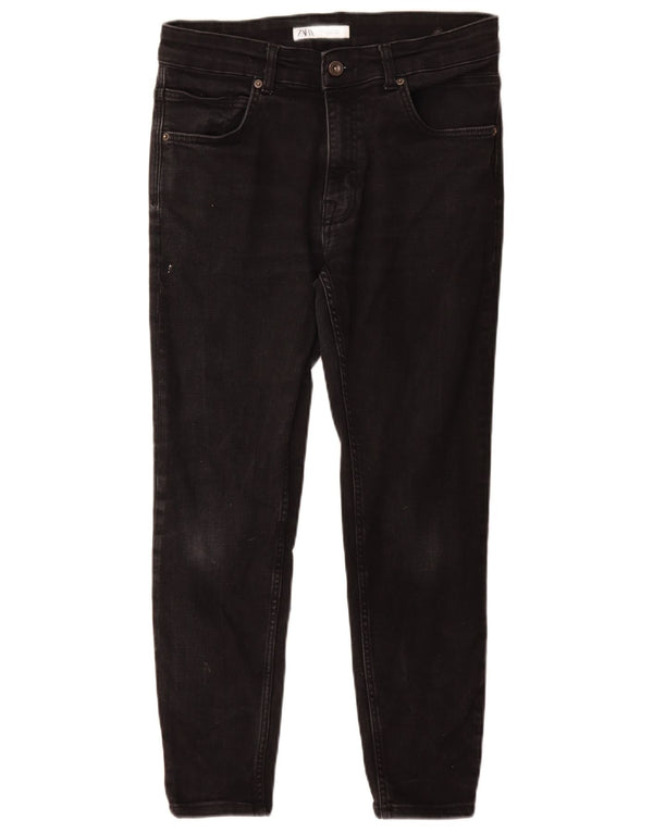 Jeans skinny da uomo Zara EU 42 Large W32 L27 Cotone nero