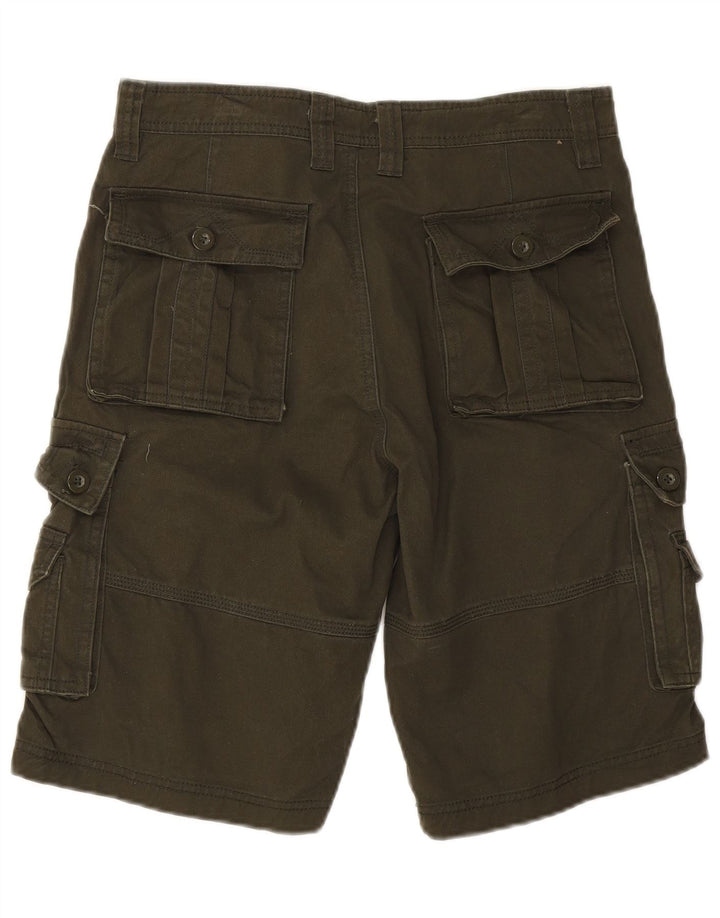 Pantaloncini cargo da uomo vintage W30 cotone kaki medio
