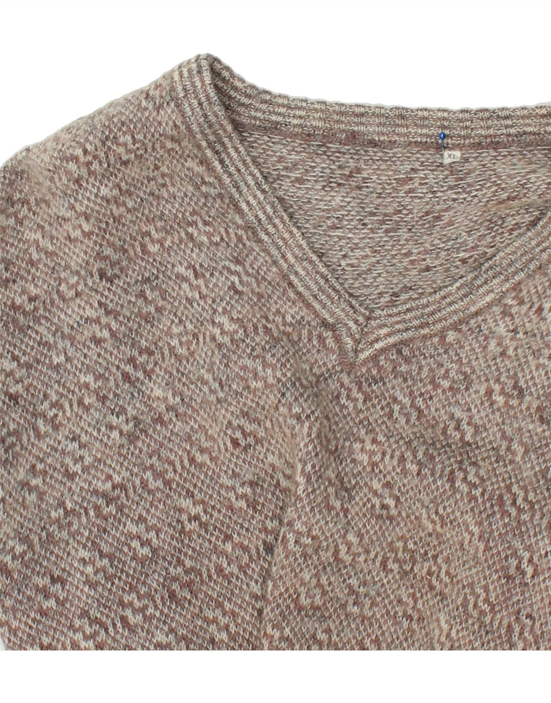 VINTAGE Womens V-Neck Jumper Sweater UK 18 XL Grey Vintage Vintage and Second-Hand Vintage from Messina Hembry 