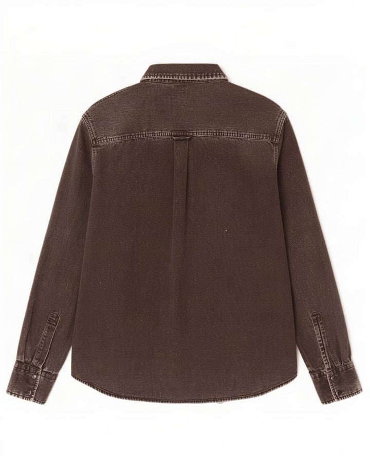 Camicia di jeans da uomo Superdry XL in cotone nero