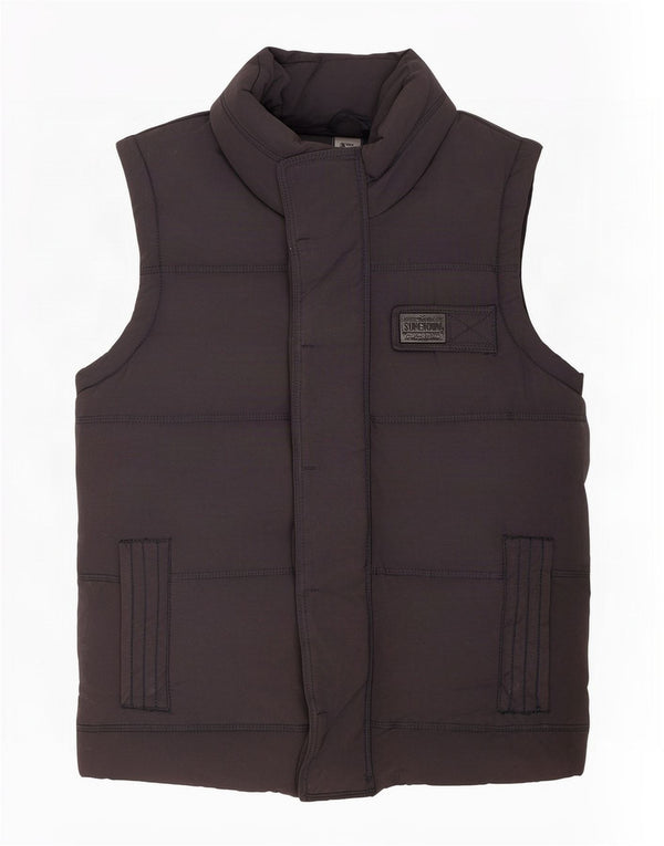 Gilet imbottito da uomo Superdry UK 38 cotone grigio medio