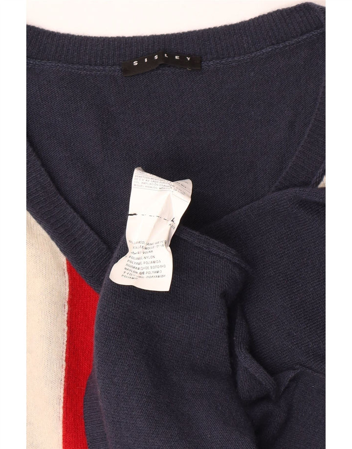 Canotta oversize da donna Sisley England, taglia unica, in lana blu