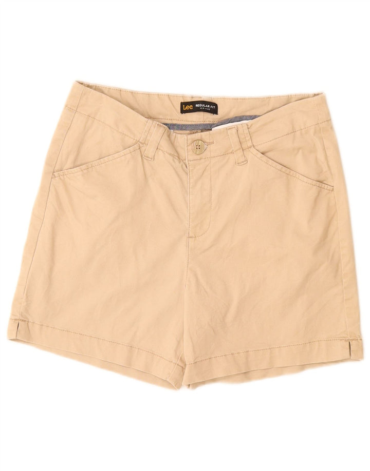 Pantaloncini casual Lee da donna a vita media con vestibilità regolare US 6 medi W28 cotone beige