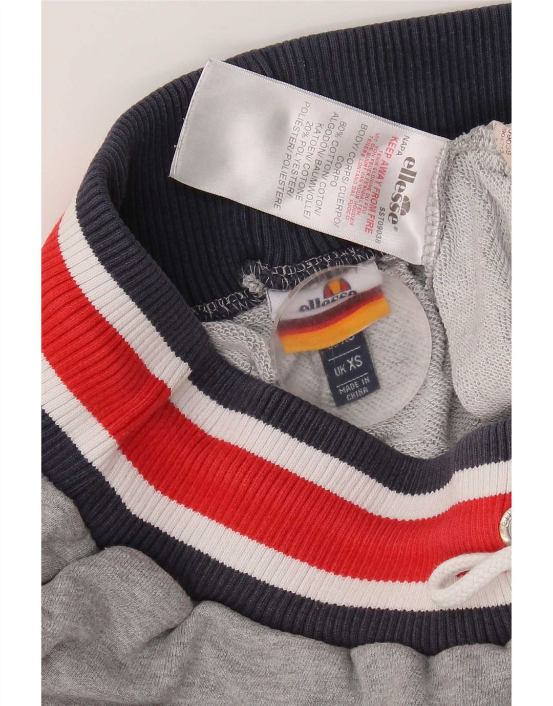Pantaloncini sportivi grafici da uomo Ellesse XS in cotone grigio