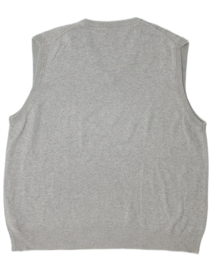 Canotta da uomo Marks & Spencer blu Harbour Vest grande cotone grigio